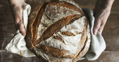 Homemade sourdough bread food photography recipe idea